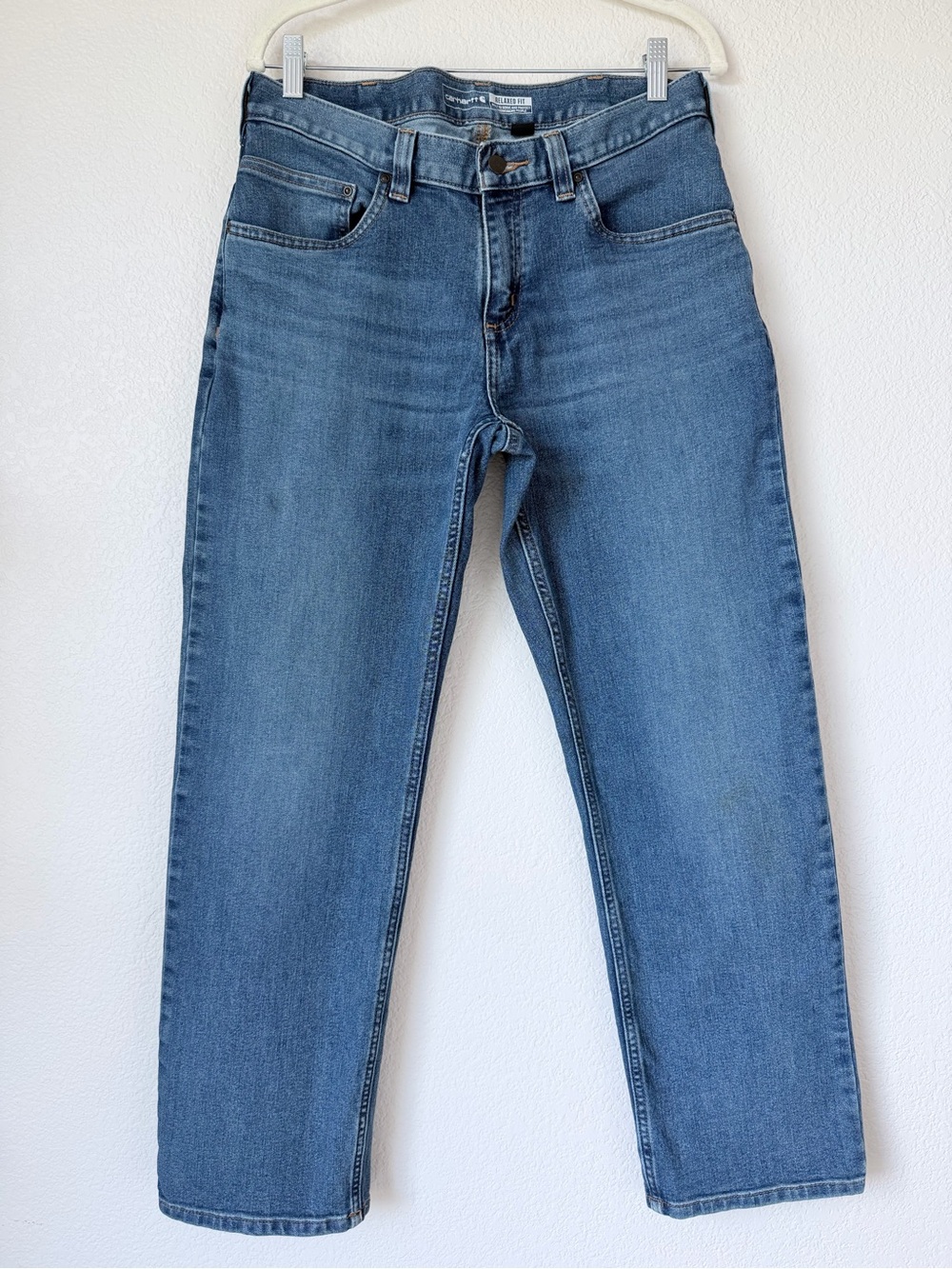 Carhartt Relaxed Fit Men’s Jeans 32x30 Medium Wash Straight Leg Denim